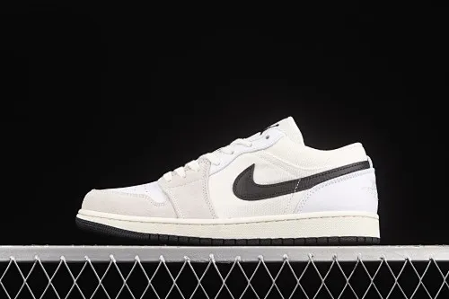 All categories Air Jordan Jordan series basketball shoes Air Jordan 1 Low G version pure original Air Jordan 1 Low AJ1 Joe 1 white and black canvas stitching low-top cultural leisure sports shoes DC3533-100